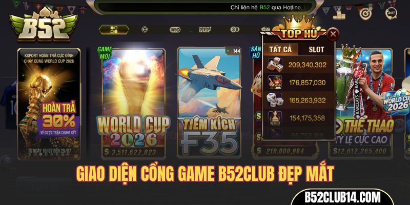 Giao diện cổng game đẹp mắt