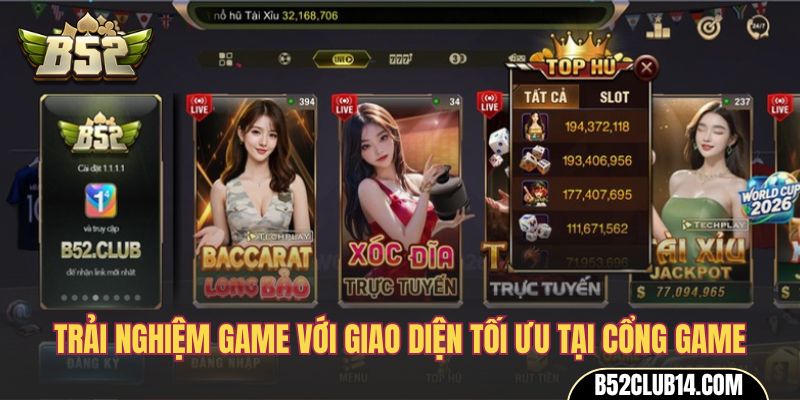 Trải nghiệm game với giao diện tối ưu tại cổng game